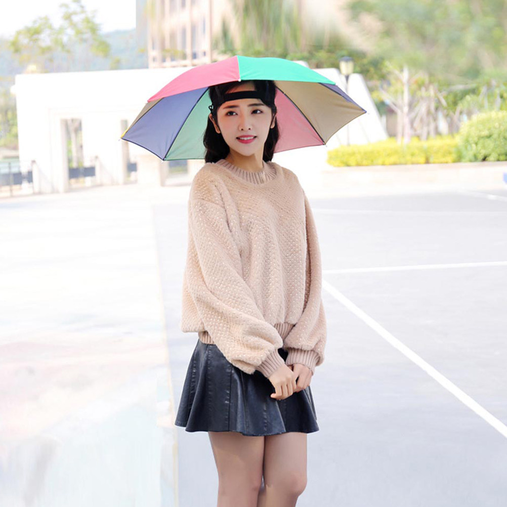 Hands Free Umbrella Hat Lightw - Outdoor Camping Hat ulasan dan harga