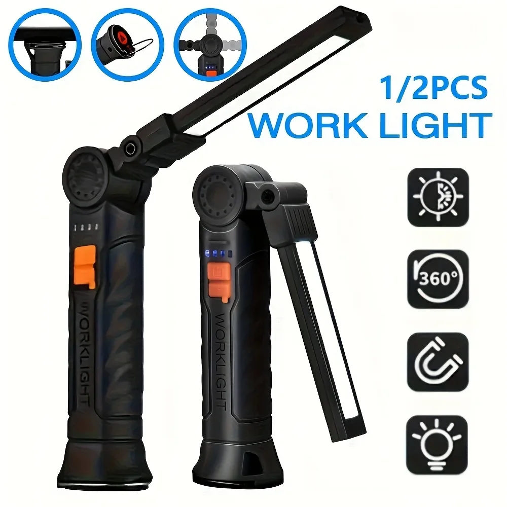 Portable COB LED Flashlight Re - Outdoor Camping Glamping ulasan dan harga
