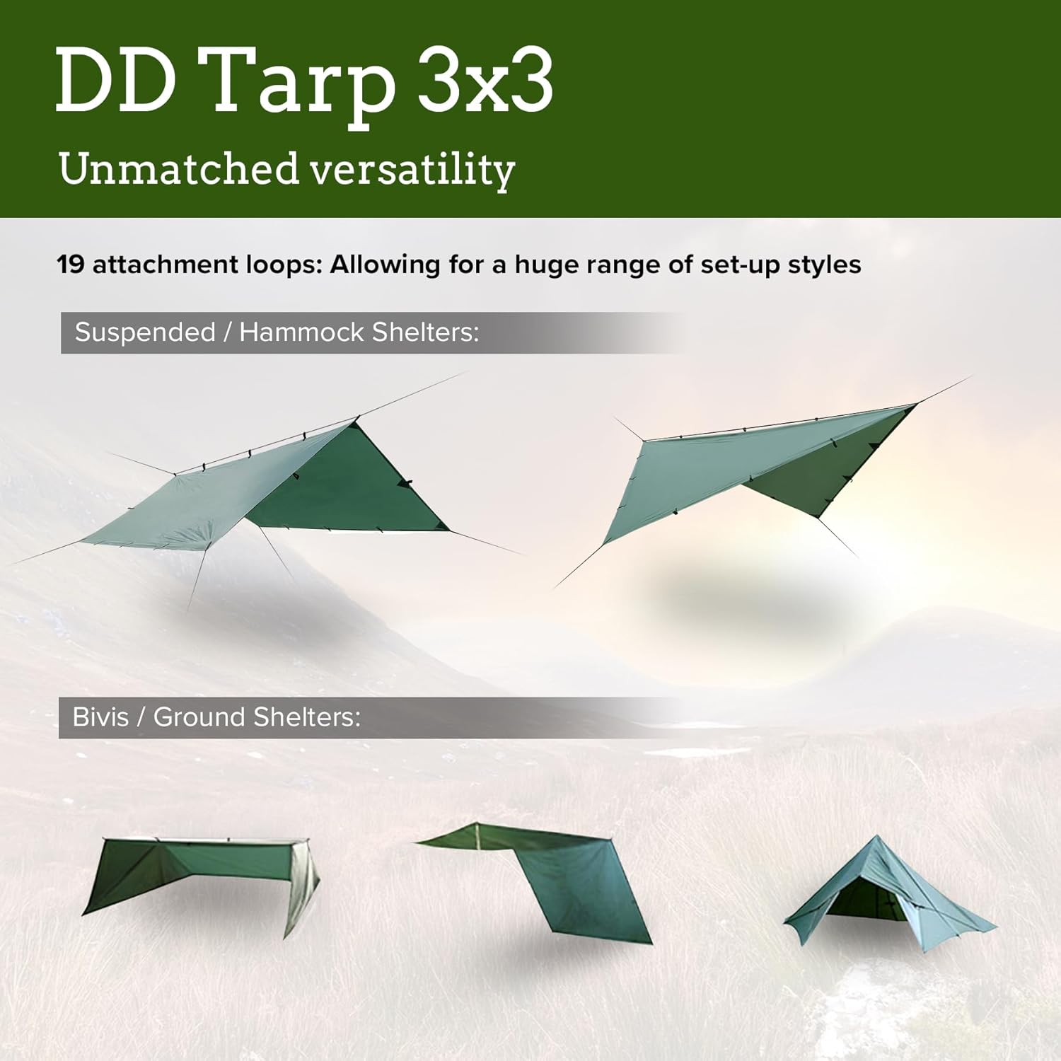 10ft x 10ft Olive Green Waterp - Outdoor Camping Tarp ulasan dan harga