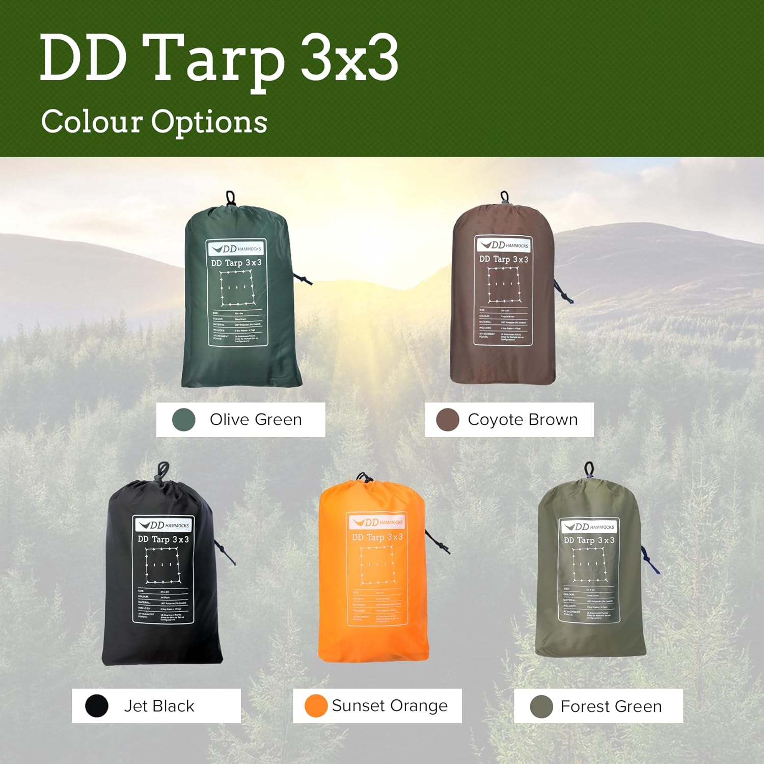 10ft x 10ft Olive Green Waterp - Outdoor Camping Tarp ulasan dan harga
