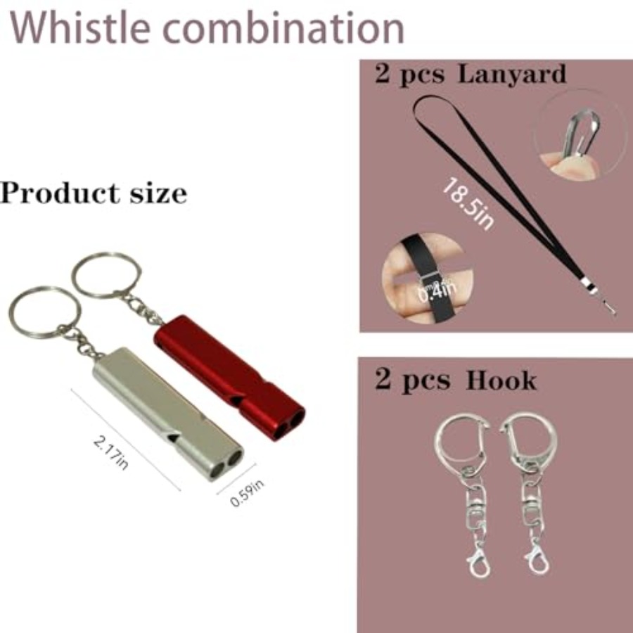 Emergency Whistle 2Pack Safety - Outdoor Camping Youtube ulasan dan harga