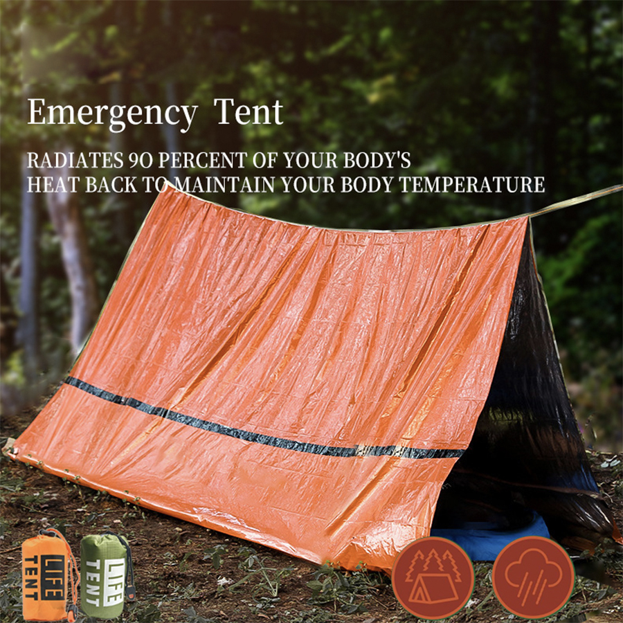 Emergency Survival Tent Shelte - Outdoor Camping Tarp ulasan dan harga