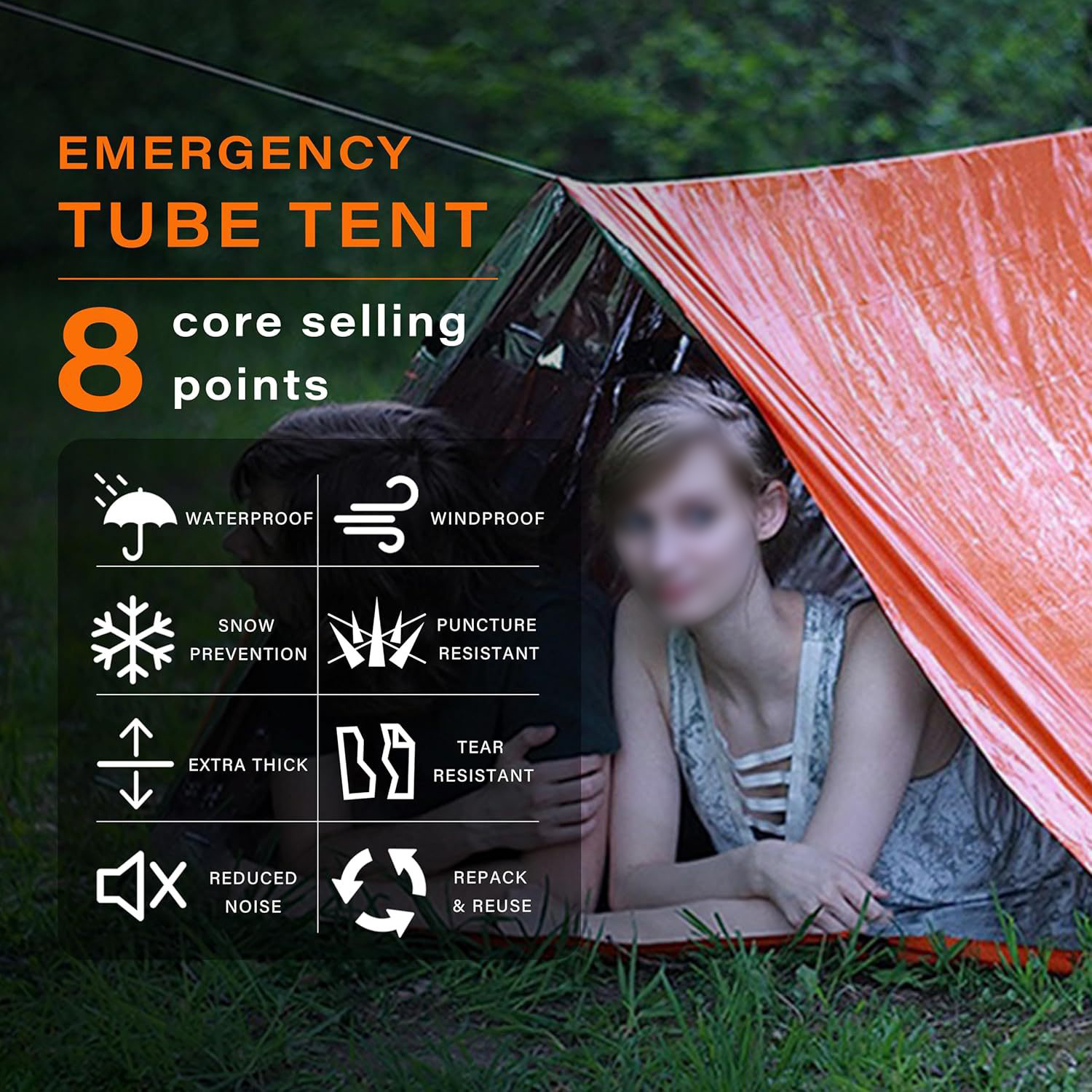 Emergency Survival Tent Shelte - Outdoor Camping Tarp ulasan dan harga