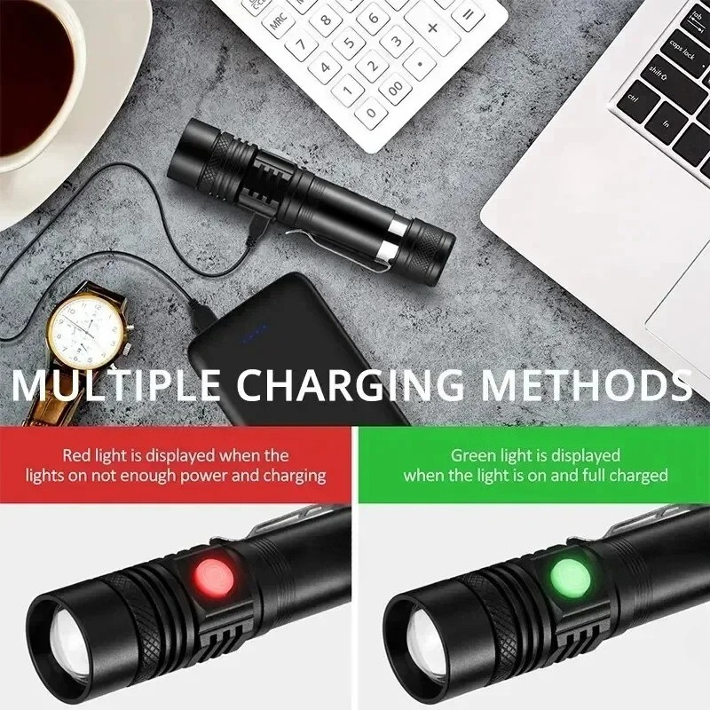 T6 LED Rechargeable Flashlight - Outdoor Camping Glamping ulasan dan harga