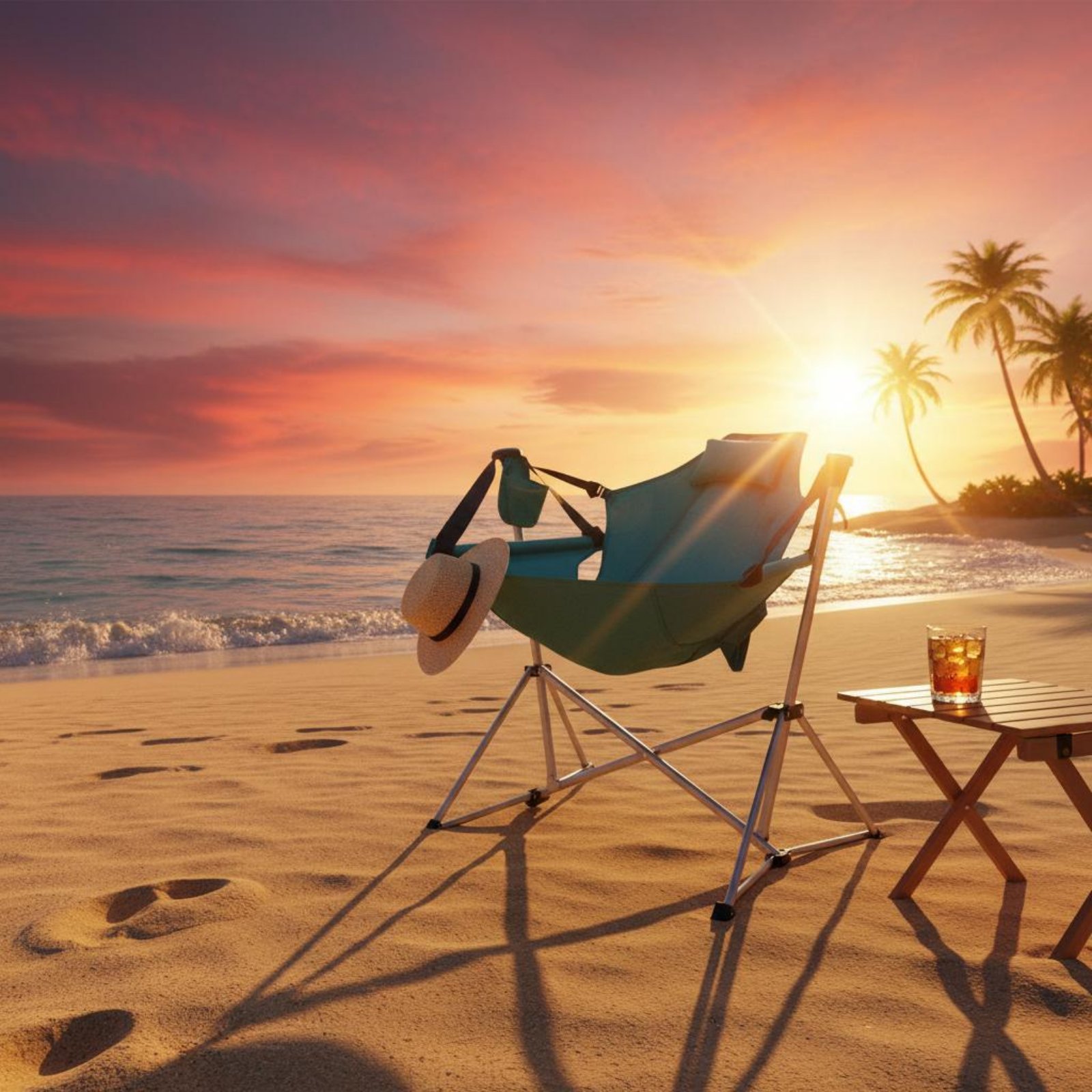 Folding Rocking Chair Foldable - Outdoor Camping Rocking Chair ulasan dan harga