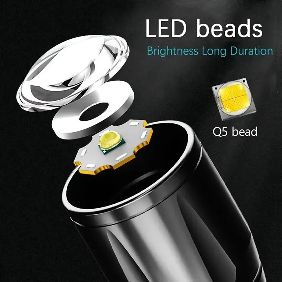 Zoomable Flashlight, COB Campi - Outdoor Camping Gear ulasan dan harga
