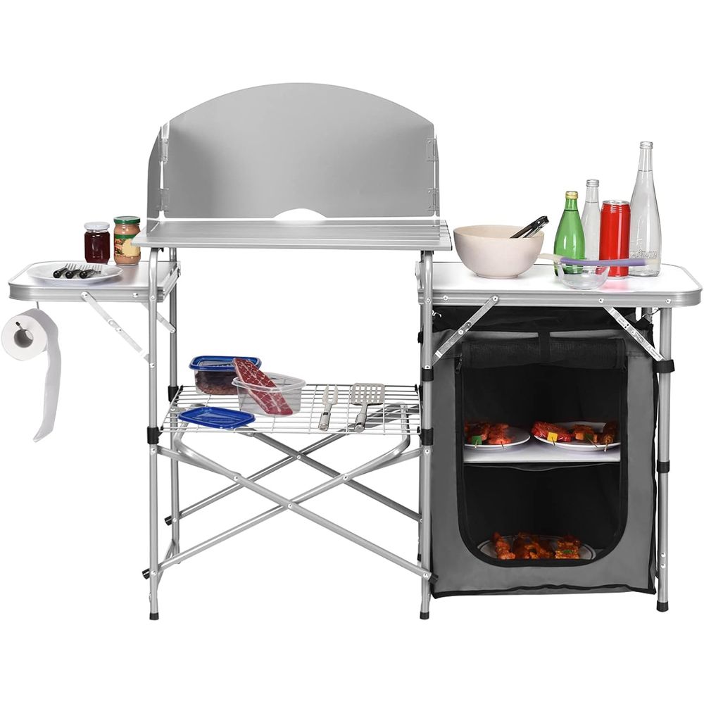 Camping Kitchen Table, Portabl - Kitchen Outdoor Camping ulasan dan harga