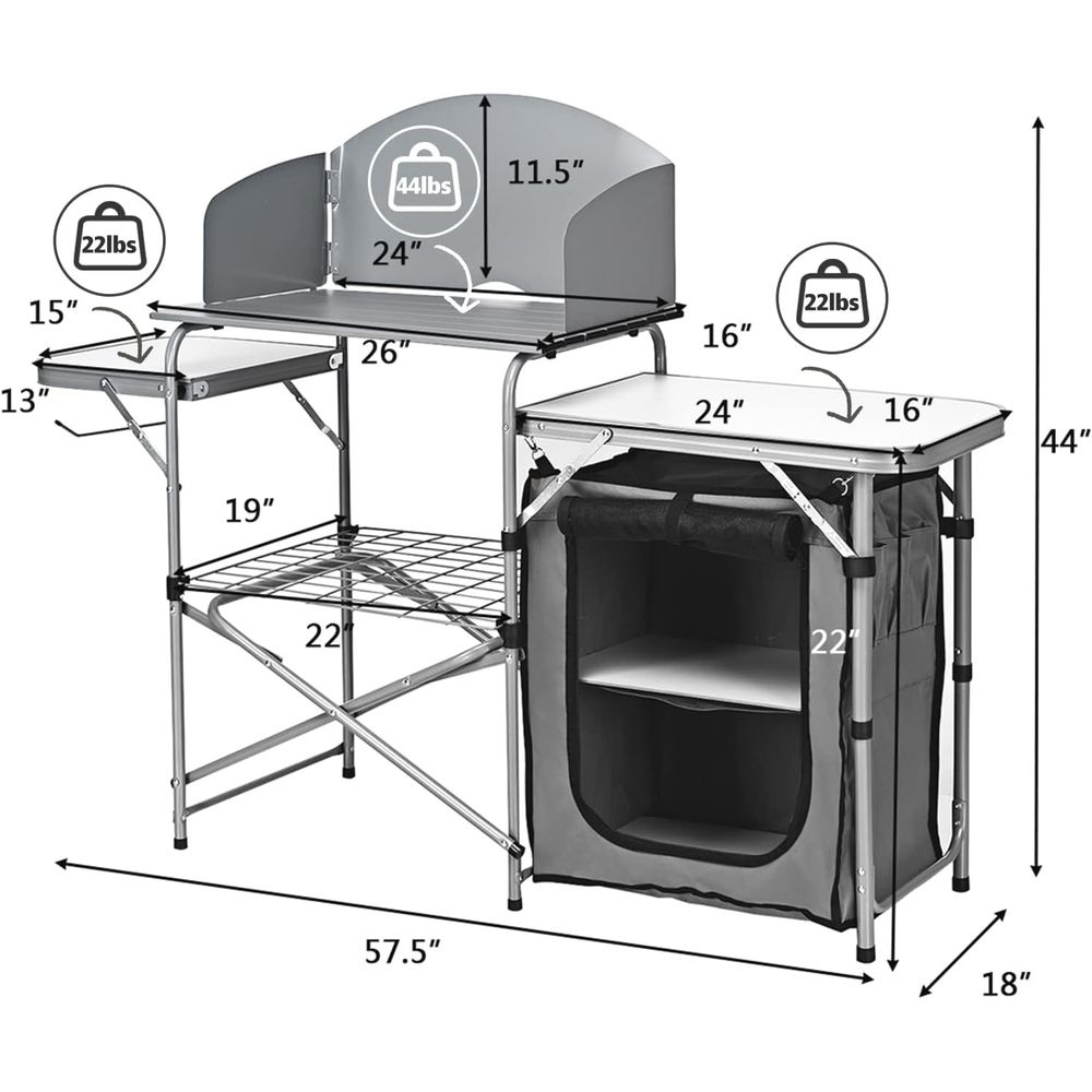 Camping Kitchen Table, Portabl - Kitchen Outdoor Camping ulasan dan harga