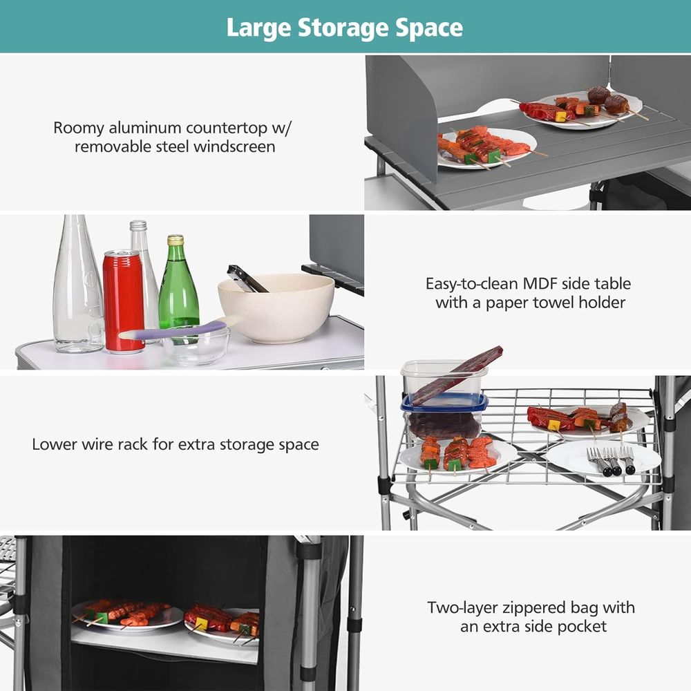Camping Kitchen Table, Portabl - Kitchen Outdoor Camping ulasan dan harga