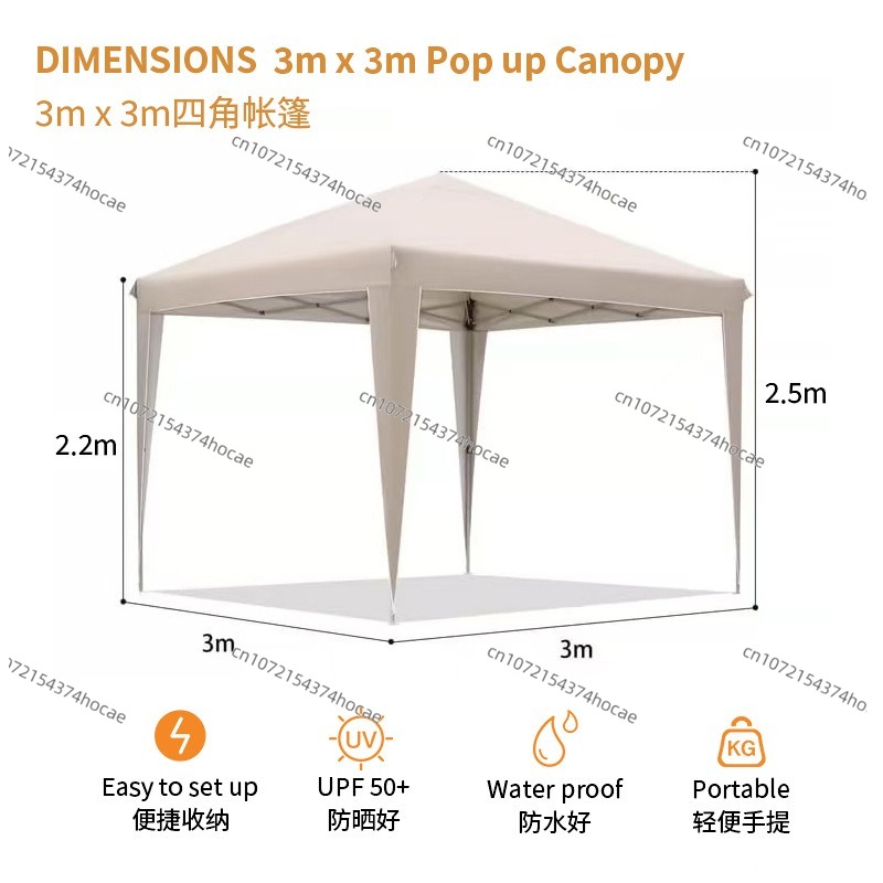Four Corner Folding Tent 3*3 C - Outdoor Camping Exhibition ulasan dan harga