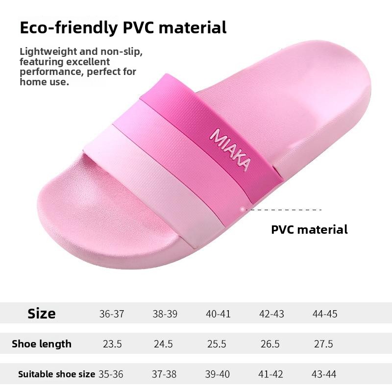 2019 New Gradient Stripe PVC S - Outdoor Camping Slippers ulasan dan harga