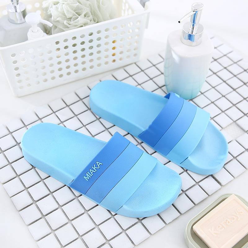 2019 New Gradient Stripe PVC S - Outdoor Camping Slippers ulasan dan harga