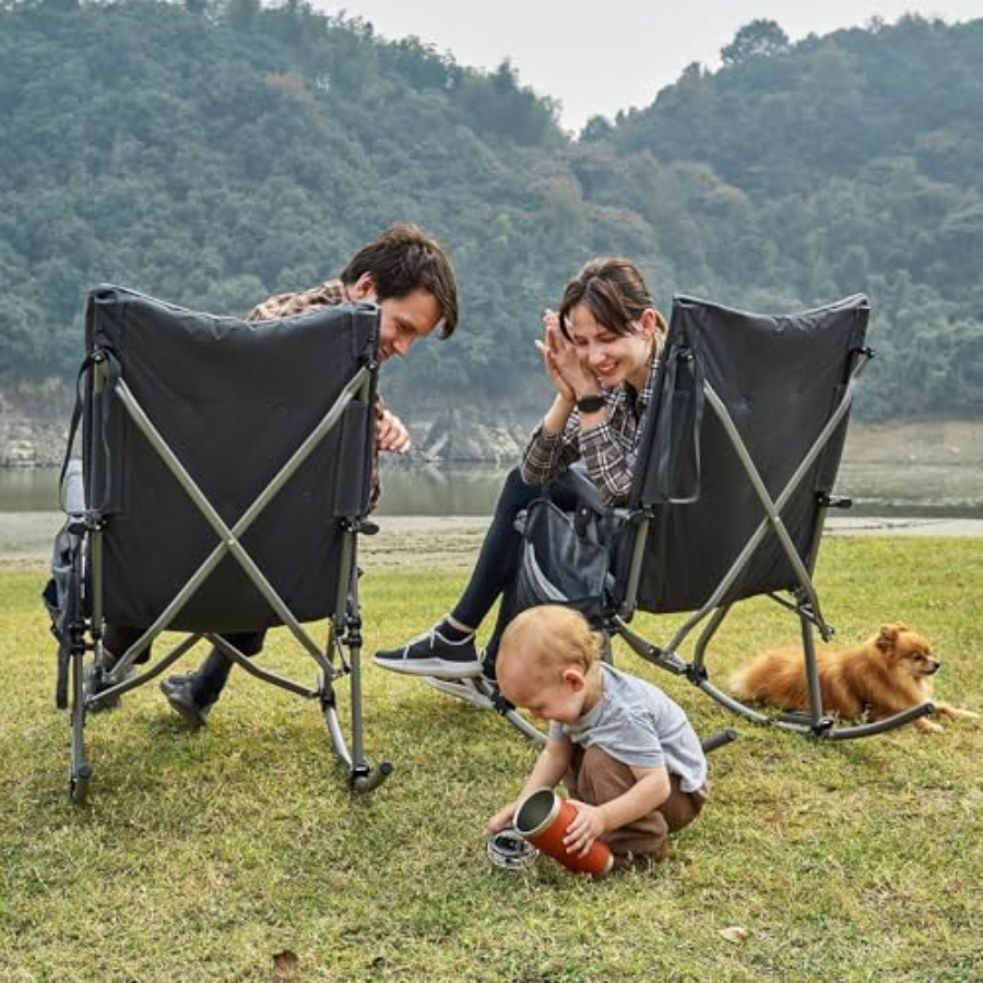 Oversized Folding Rocking Camp - Outdoor Camping Rocking Chair ulasan dan harga